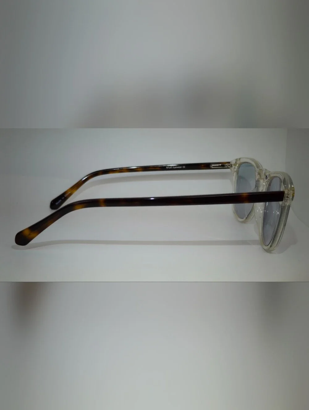 RFLKT. Illusion. Clear Square Eyewear Tortoise Temples. Well Made Frame.
